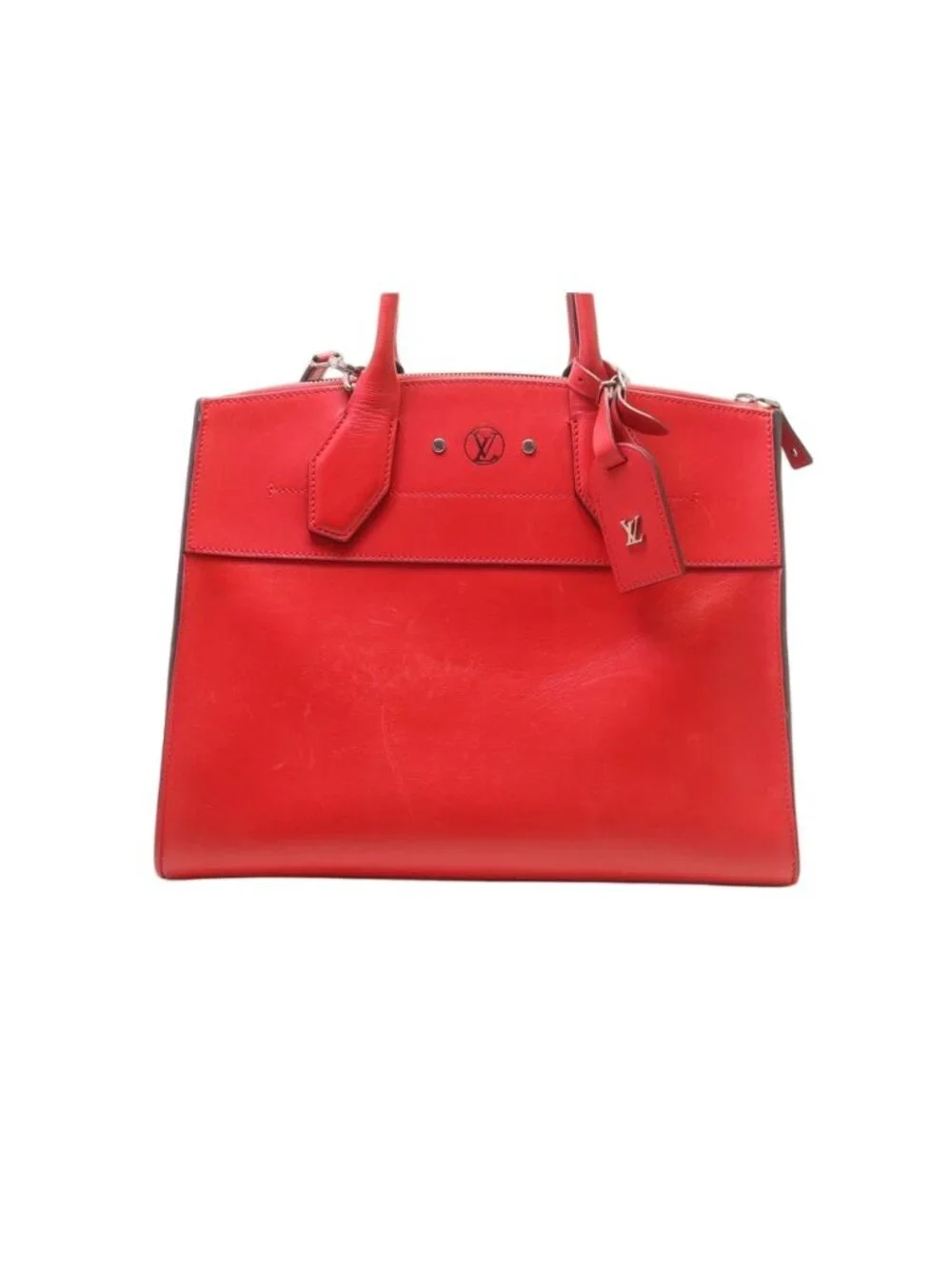 Louis Vuitton Leather City Steamer MM 2-Way Handbag